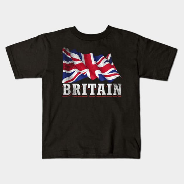 British Flag Kids T-Shirt by Mila46